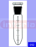 Centrifuge Tube Conical Bottom Graduated with interchangeable stopper.